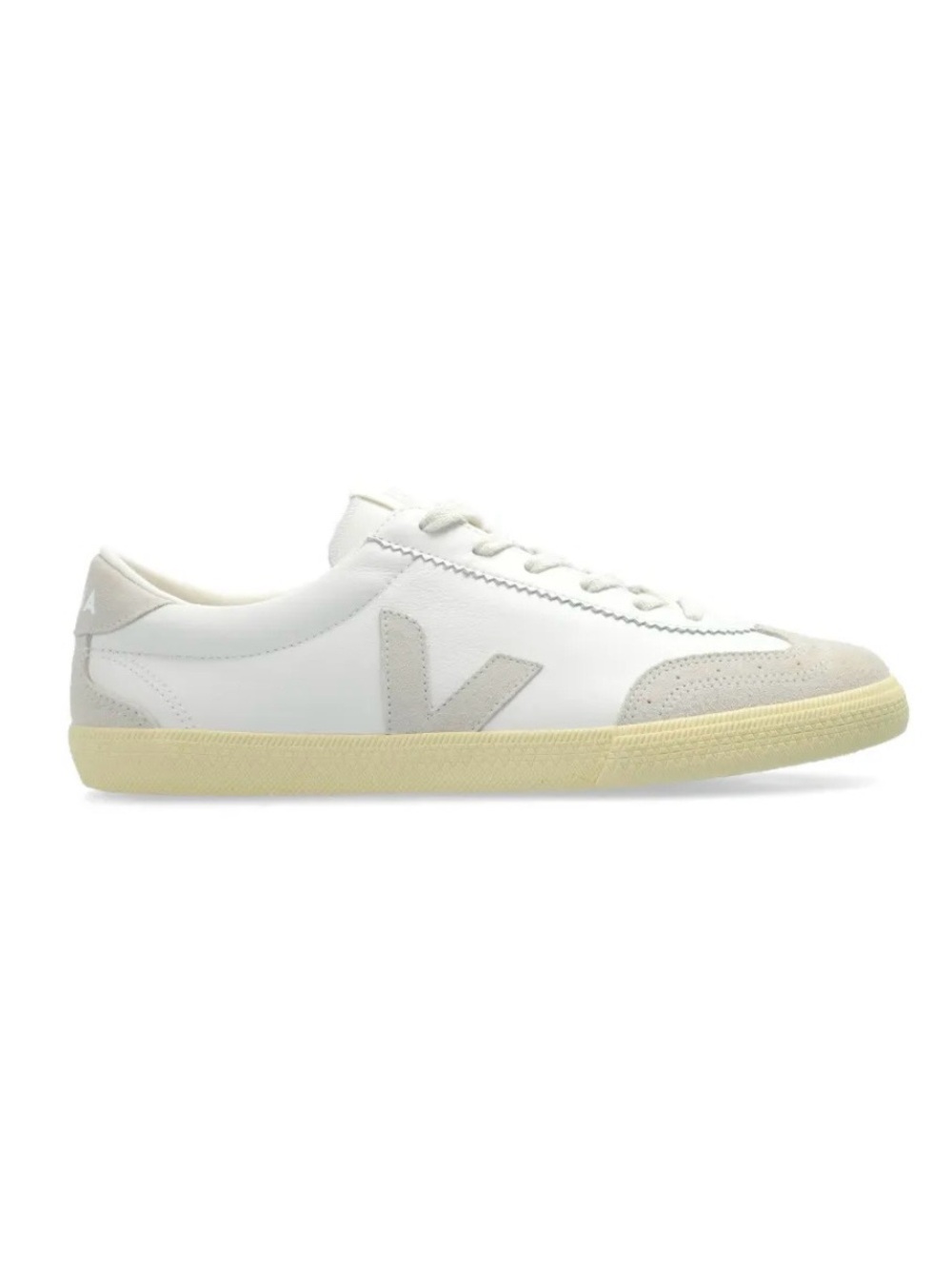 Veja White Volley Leather Low-Top Sneakers, Sz 10 - Picture 1 of 15